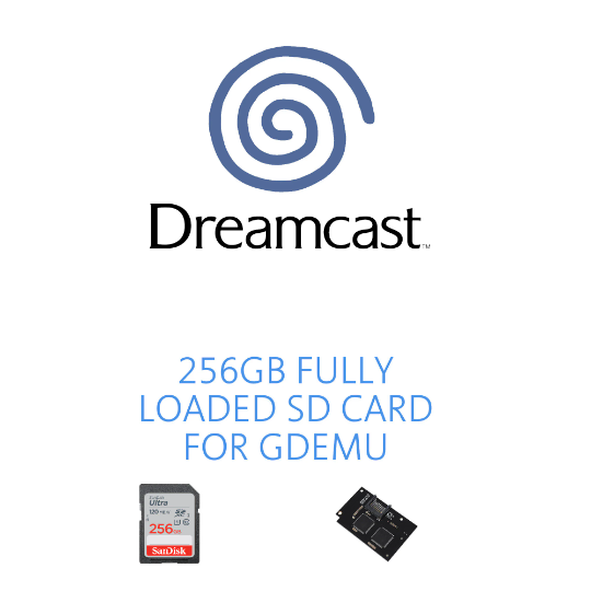 Dreamcast 256GB SD-kaart voor GDEMU - Meer dan 400 op schijf inclusief vertalingen, prototypes en niet-uitgebrachte versies