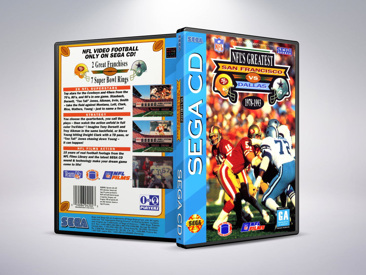 NFL's beste: San Francisco versus. Dallas 1978-1993 (Sega CD NTSC-U-versie)