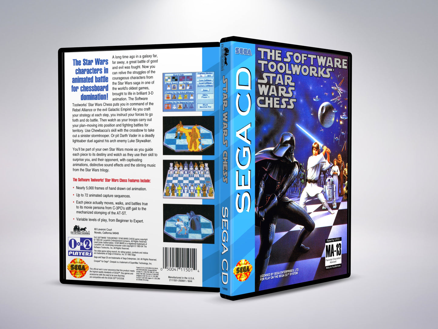 De Software Toolworks Star Wars Chess (Sega CD NTSC-U-versie)