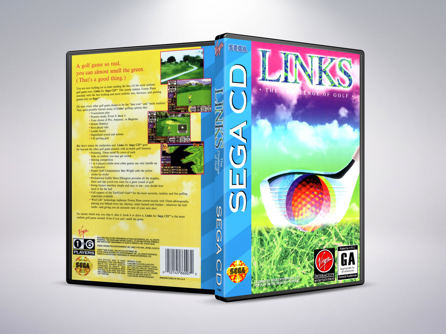 Links: De uitdaging van golf (Sega CD NTSC-U-versie)