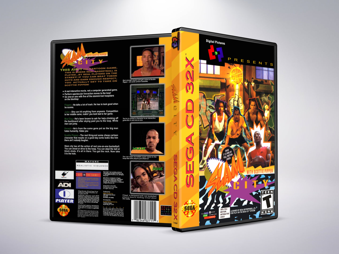 Slam City met Scottie Pippen (Sega CD 32X NTSC-U-versie)