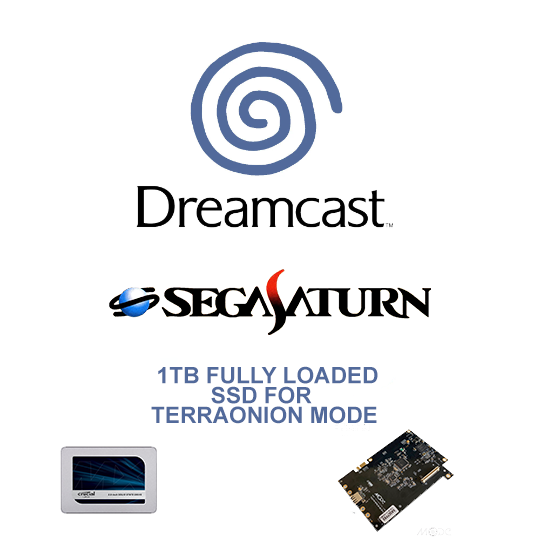 Dreamcast & Saturn 1TB Fully Loaded SSD for Terraonion Mode - Over 1500 on drive inc Translations, Prototypes, Unreleased and More